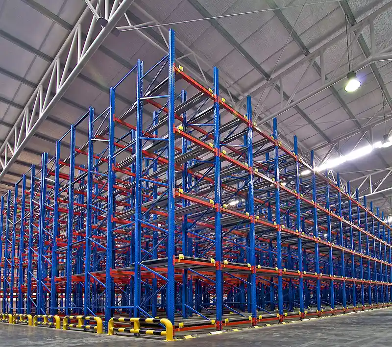 A spacious warehouse filled